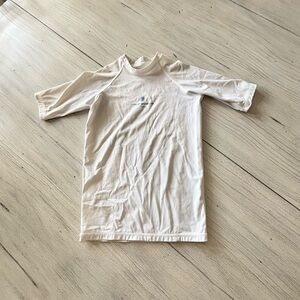 RITZ CARLTON NAPLES Kid’s White Short Sleeve Rash Guard UPF 50+ Size Youth XL